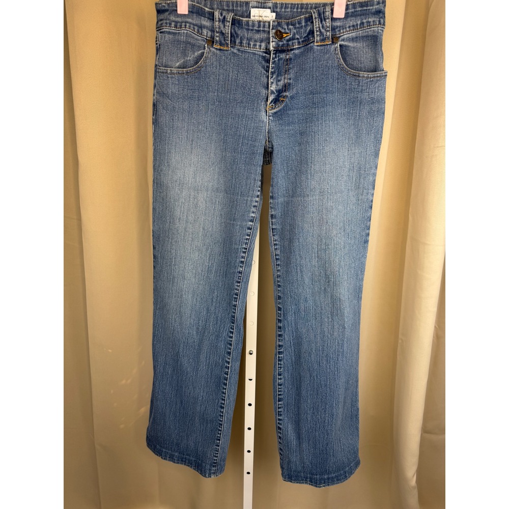 Vintage 90s Calvin Klein Jeans Women's Straight Leg Medium Wash Mid Rise 9 Y2K - Picture 2 of 10